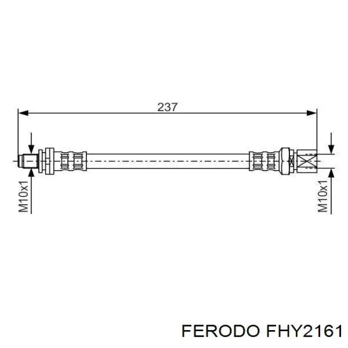 Tubo flexible de frenos trasero FHY2161 Ferodo