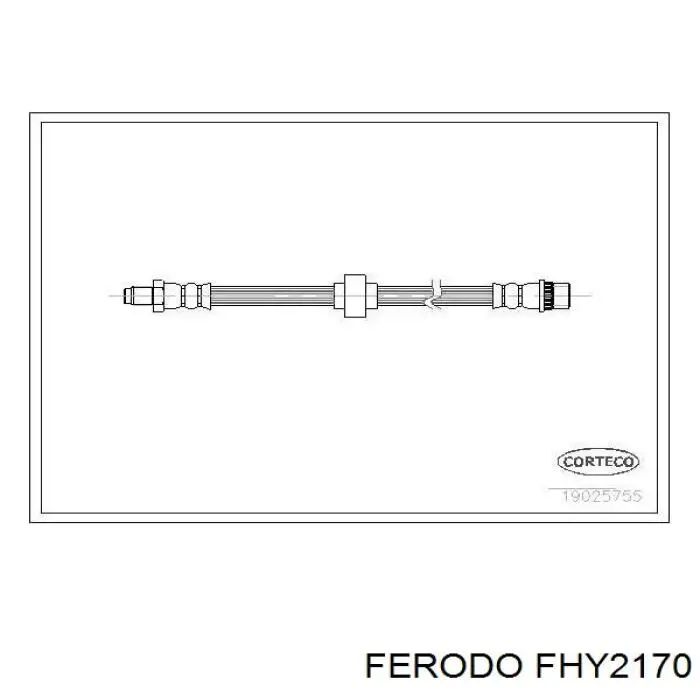 Tubo flexible de frenos trasero FHY2170 Ferodo