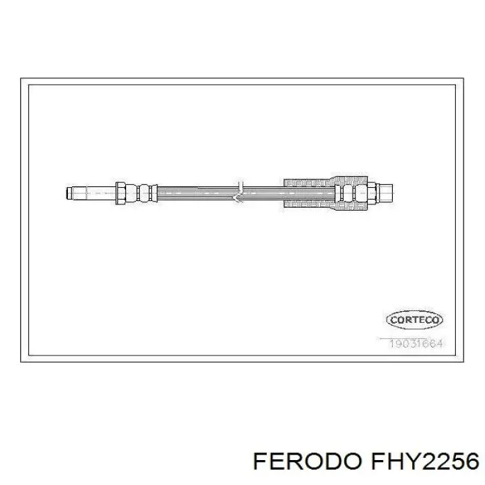 FHY2256 Ferodo шланг тормозной задний
