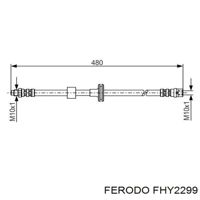 Шланг тормозной передний Ferodo FHY2299