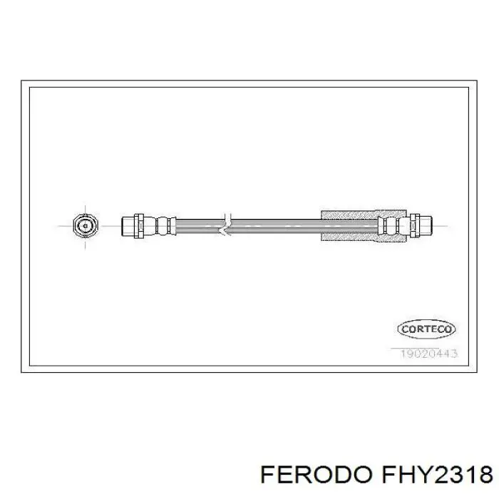 FHY2318 Ferodo шланг тормозной передний