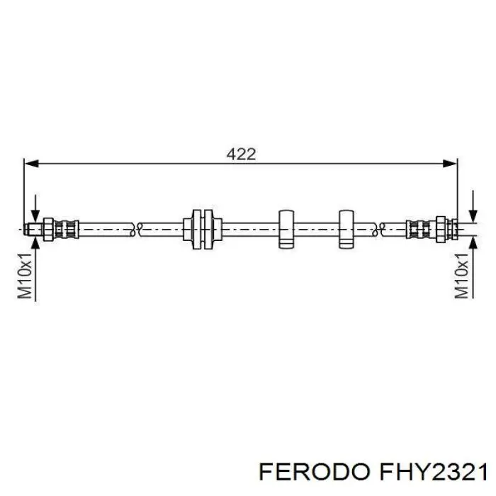 Latiguillo de freno delantero FHY2321 Ferodo
