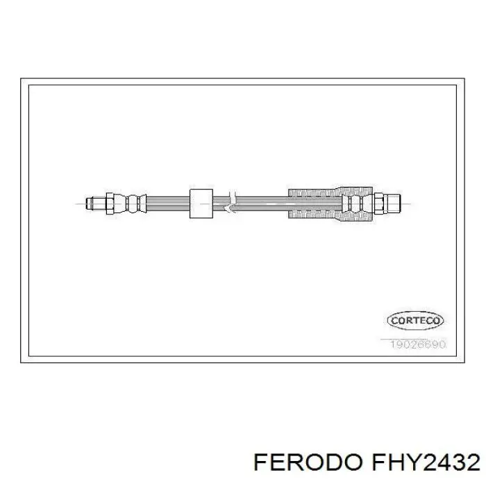 Шланг тормозной задний Ferodo FHY2432