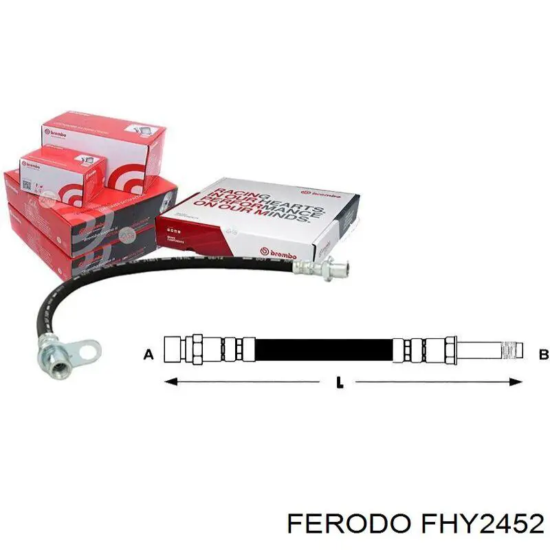 Шланг тормозной передний FHY2452 Ferodo