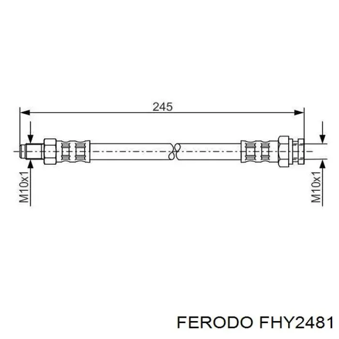 FHY2481 Ferodo шланг тормозной задний