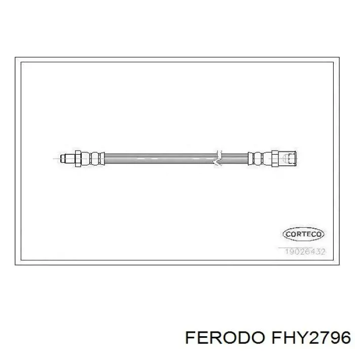 FHY2796 Ferodo шланг тормозной передний