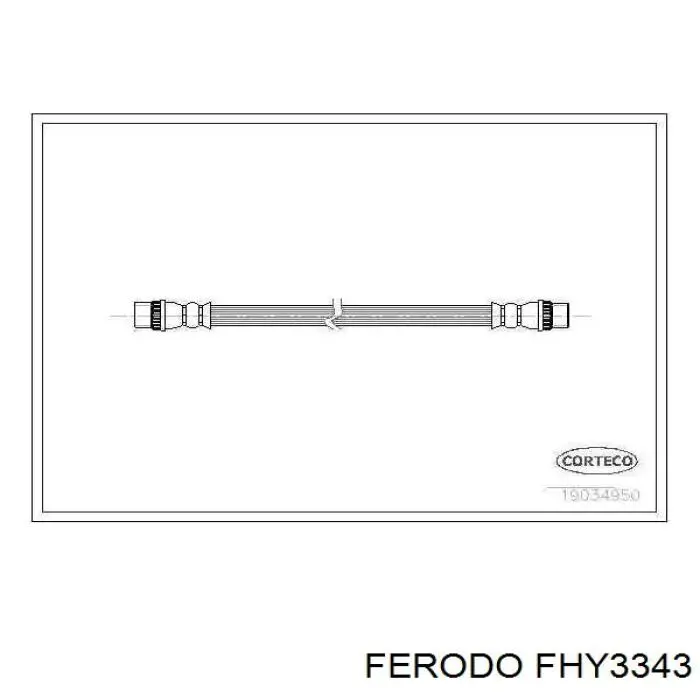 Tubo flexible de frenos trasero izquierdo FHY3343 Ferodo