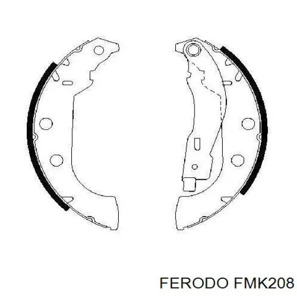 Juego de zapatas de frenos de tambor, con cilindros, completo FMK208 Ferodo