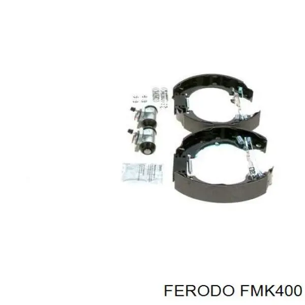 Колодки тормозные задние барабанные, в сборе с цилиндрами, комплект Ferodo FMK400
