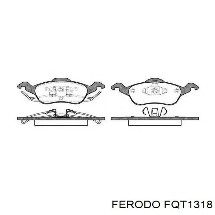 Передние тормозные колодки FQT1318 Ferodo