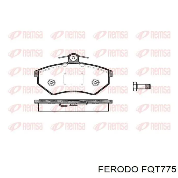 FQT775 Ferodo колодки тормозные передние дисковые