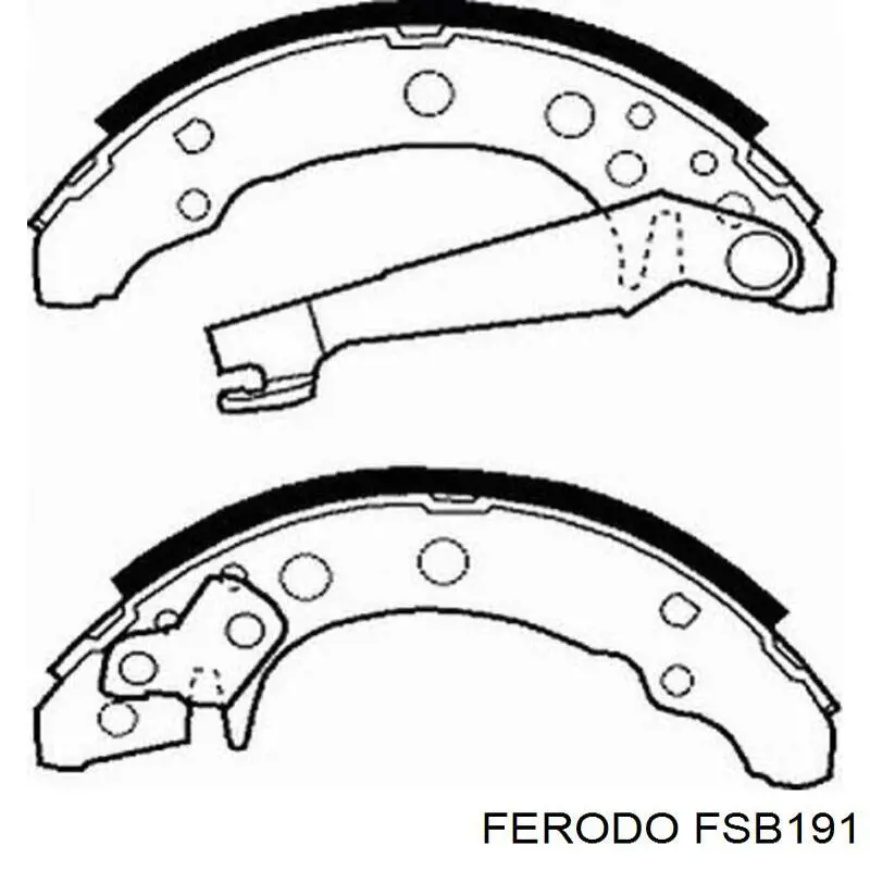 FSB191 Ferodo колодки тормозные задние барабанные