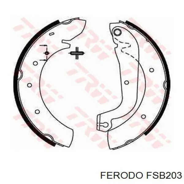 Zapatas de frenos de tambor traseras FSB203 Ferodo
