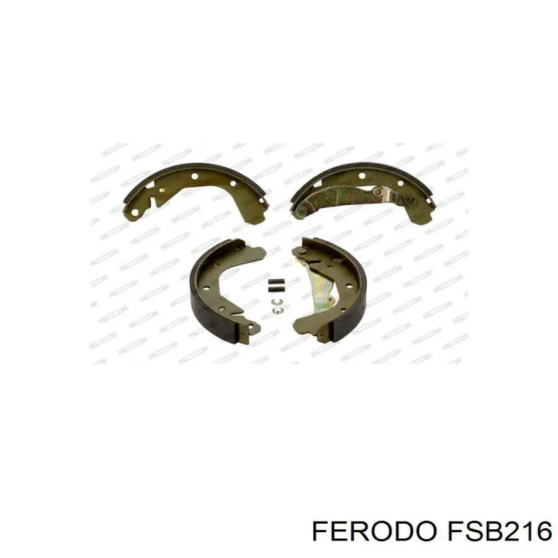 Zapatas de frenos de tambor traseras FSB216 Ferodo