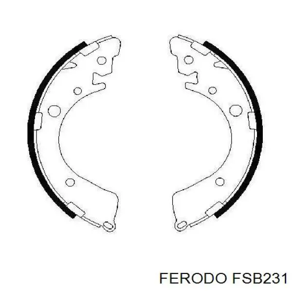 FSB231 Ferodo колодки тормозные задние барабанные
