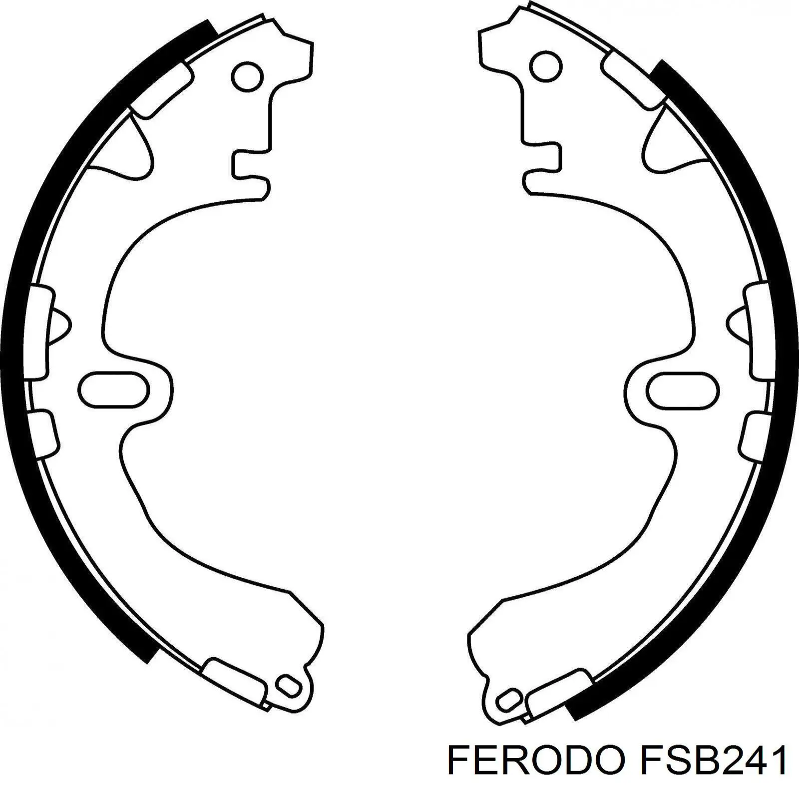 Zapatas de frenos de tambor traseras FSB241 Ferodo