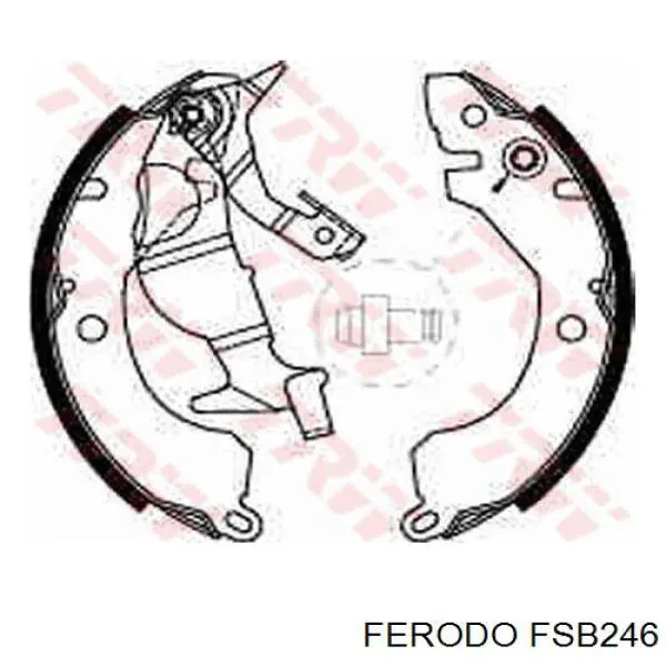 Задние барабанные колодки FSB246 Ferodo