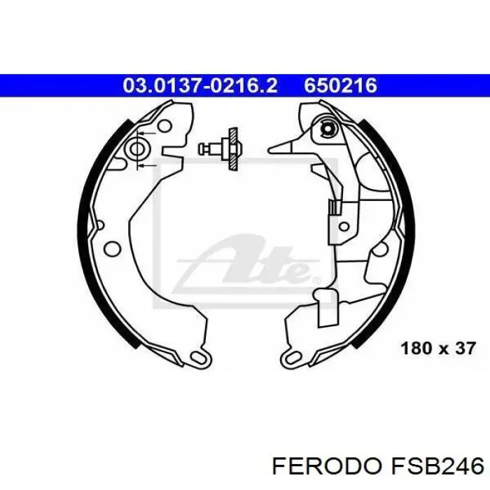 FSB246 Ferodo Барабанные тормозные колодки