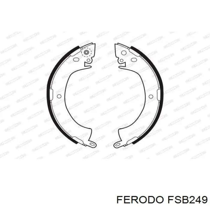FSB249 Ferodo колодки тормозные задние барабанные