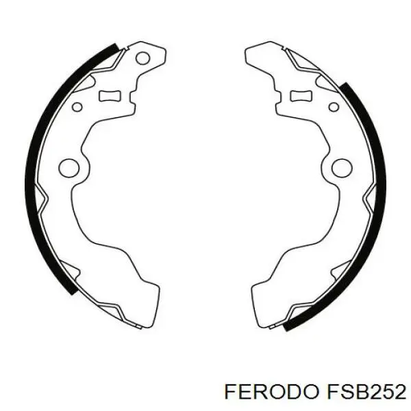 Zapatas de frenos de tambor traseras FSB252 Ferodo