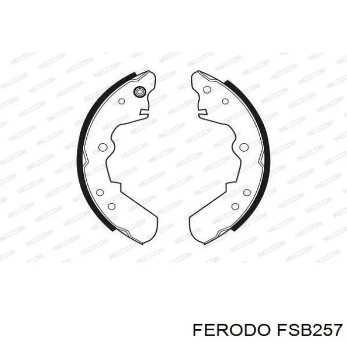 FSB257 Ferodo колодки тормозные задние барабанные