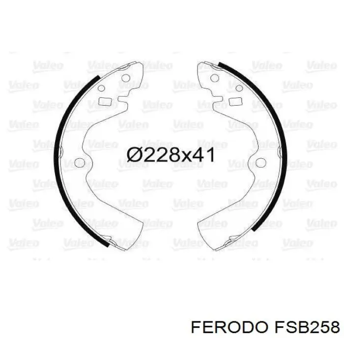 FSB258 Ferodo Барабанные тормозные колодки