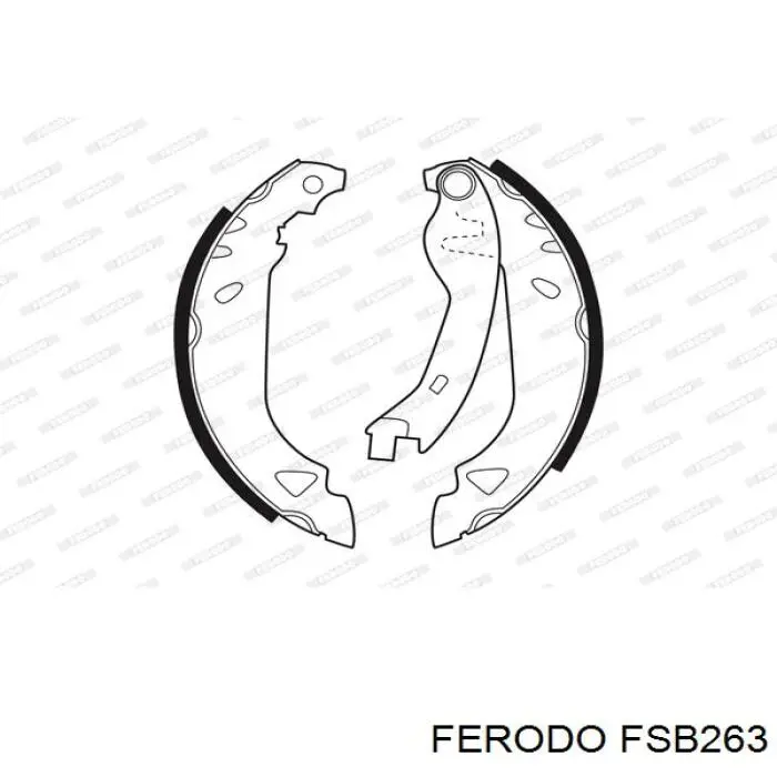 FSB263 Ferodo колодки тормозные задние барабанные