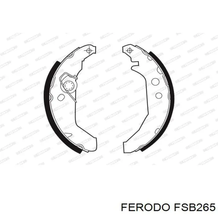 FSB265 Ferodo колодки тормозные задние барабанные
