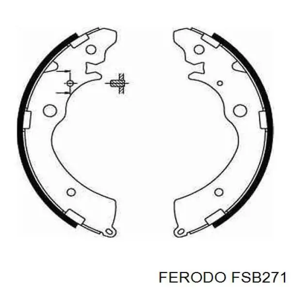 Zapatas de frenos de tambor traseras FSB271 Ferodo