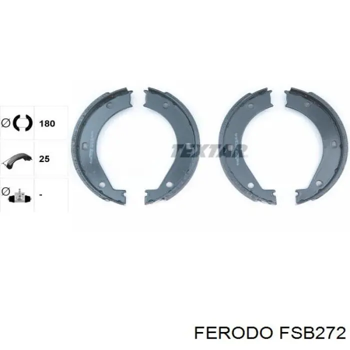 FSB272 Ferodo Тормозные колодки ручника
