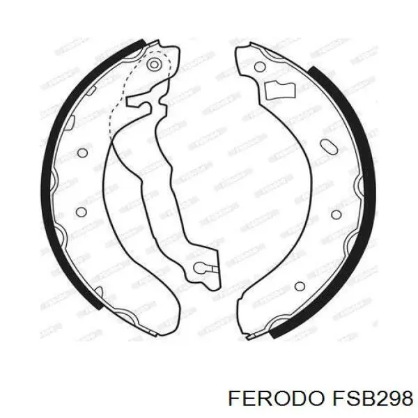 Zapatas de frenos de tambor traseras FSB298 Ferodo