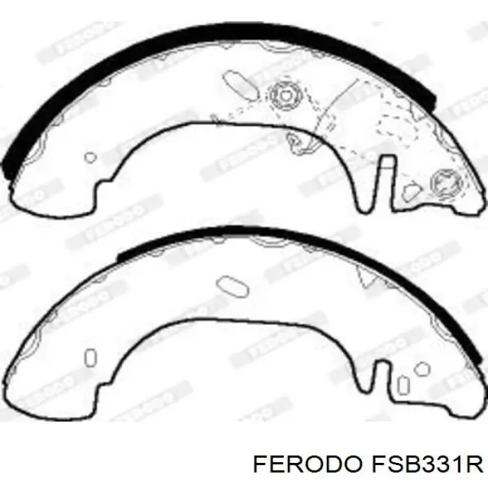 Задние барабанные колодки FSB331R Ferodo