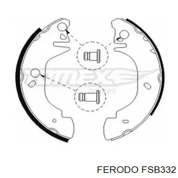 Тормоза рабочие задние ножные и тормозные барабаны Ferodo FSB332 цена, от 26.69 USD