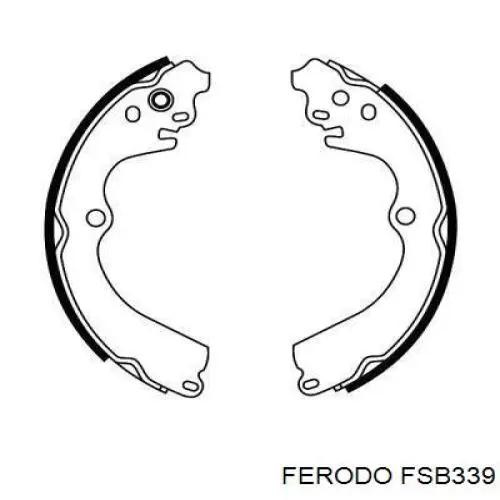Zapatas de frenos de tambor traseras FSB339 Ferodo