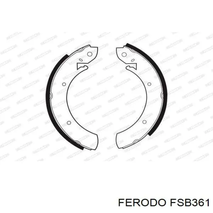 FSB361 Ferodo задние барабанные колодки