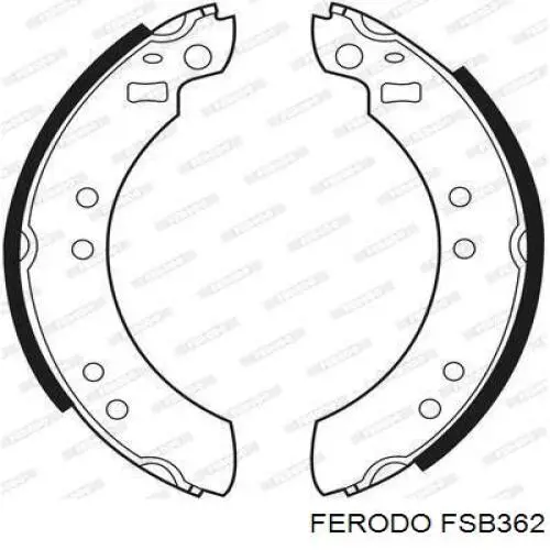 FSB362 Ferodo колодки тормозные задние барабанные