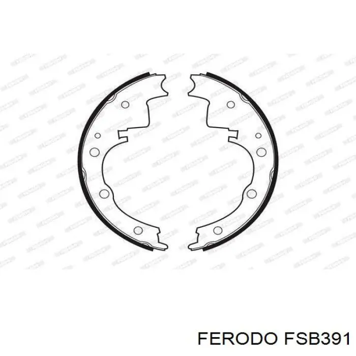 Задние барабанные колодки FSB391 Ferodo