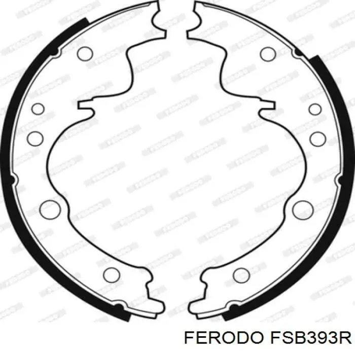 Zapatas de frenos de tambor traseras FSB393R Ferodo