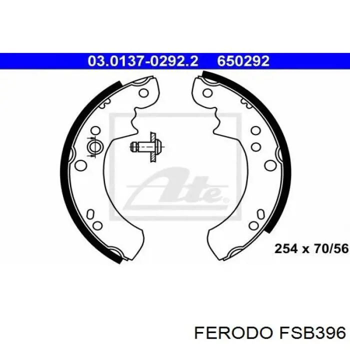 Задние барабанные колодки FSB396 Ferodo