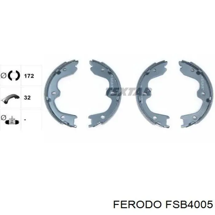 Колодки ручника/стоянкового гальма FSB4005 Ferodo
