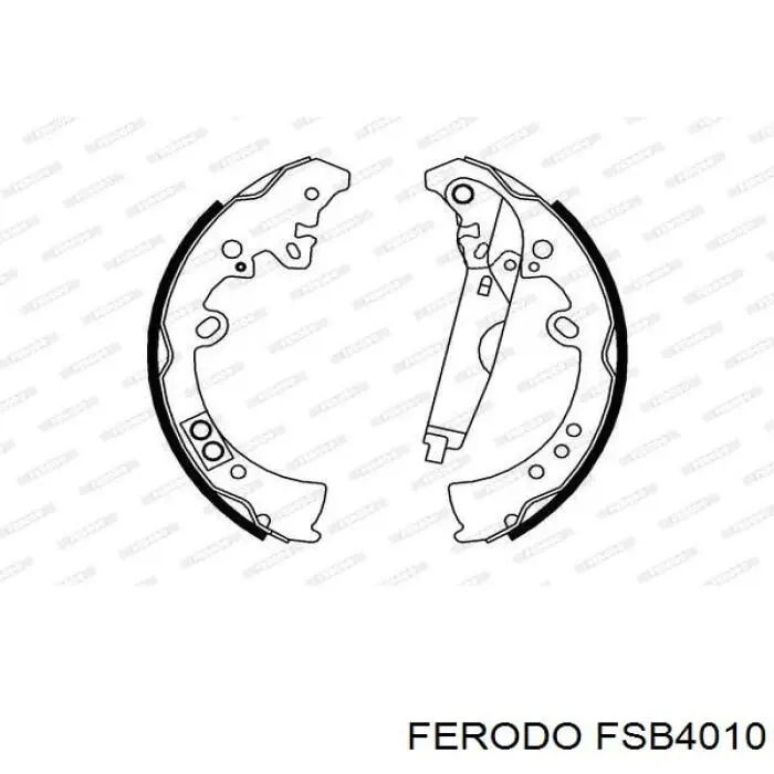 Zapatas de frenos de tambor traseras FSB4010 Ferodo