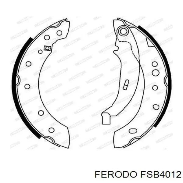Zapatas de frenos de tambor traseras FSB4012 Ferodo
