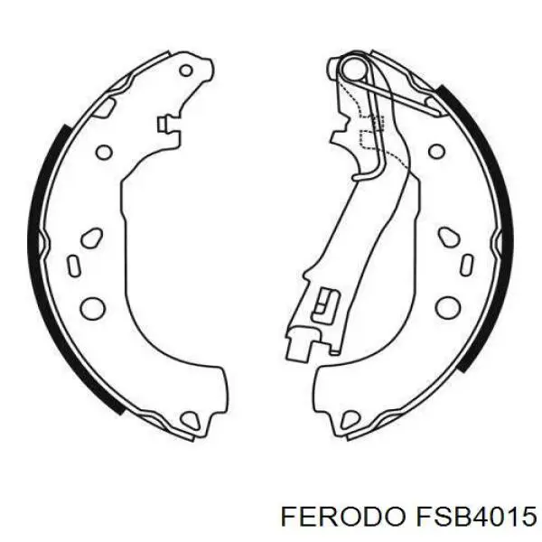 Zapatas de frenos de tambor traseras FSB4015 Ferodo