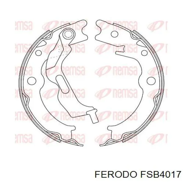 Колодки ручника/стоянкового гальма FSB4017 Ferodo