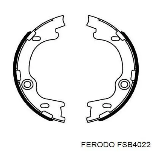 Купить FSB4022 Ferodo Колодки ручника/стояночного тормоза