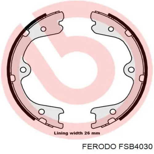 Купить FSB4030 Ferodo Колодки ручника/стояночного тормоза