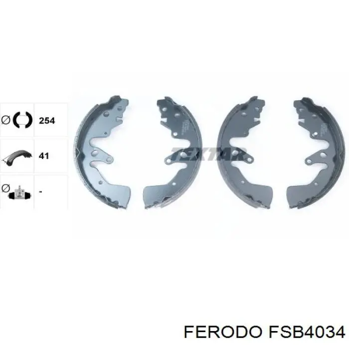 FSB4034 Ferodo Барабанные тормозные колодки