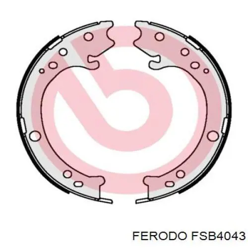 Тормозные колодки стояночного тормоза Ferodo FSB4043 цена, от 47.86 USD