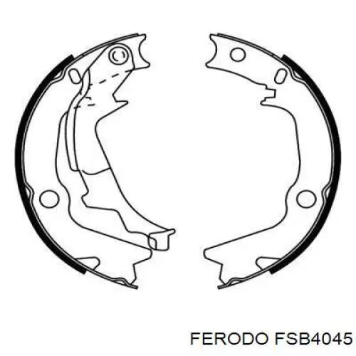 Тормозные колодки стояночного тормоза Ferodo FSB4045 цена, от 36.10 USD