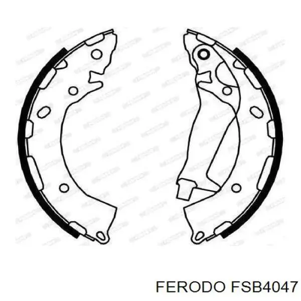 Задние барабанные колодки FSB4047 Ferodo